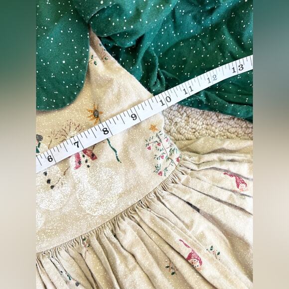Vintage Daisy kingdom let it snow pinafore and dress winter holiday snowman 4T - Picture 11 of 11
